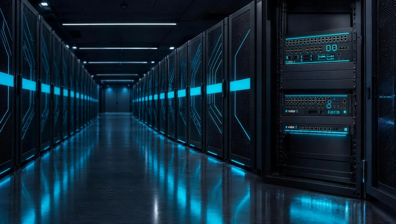 Valar firewalls in a data centre rack